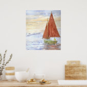 怠惰な日の出帆ポスター ポスター (キッチン)