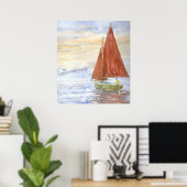 怠惰な日の出帆ポスター ポスター (ホームオフィス)