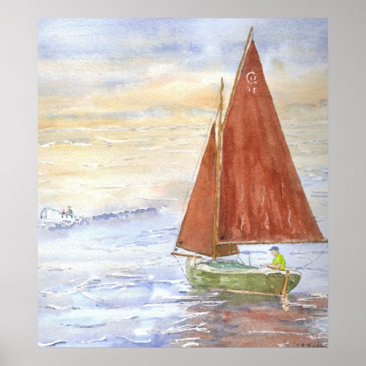 怠惰な日の出帆ポスター ポスター (正面)