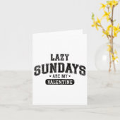 怠惰な日曜は私のバレンタイン 面白い リラックス ハム カード (黄色い花)