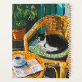 怠惰な日曜日の朝 | コージーキャット&コーヒ絵を描ーズ プランナー手帳 (裏面)