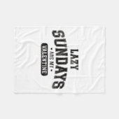 怠惰な日曜日は私のバレンタインおもしろいくつろぎハム フリースブランケット (正面(横))