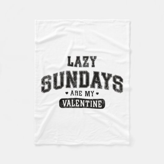 怠惰な日曜日は私のバレンタインおもしろいくつろぎハム フリースブランケット (正面)