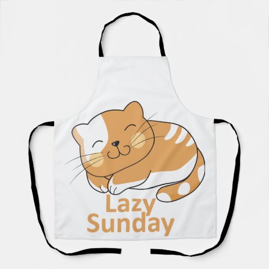 「怠惰な日曜日、幸せなハート エプロン (正面)