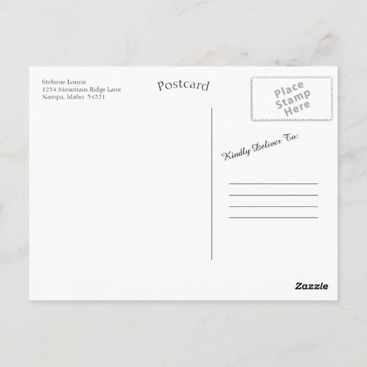 怠惰な朝 ポストカード (裏面)