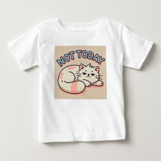 怠惰な漫画の猫 ベビーTシャツ (正面)
