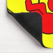 怠惰な犬 – 赤 マウスパッド (コーナー)