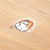 怠惰な猫の態度 - 気にしない面白い引用 アクリル招待状 (レイダウン)
