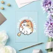 怠惰な猫の態度 - 気にしない面白い引用 アクリル招待状 (インサイチュ (ウェディング))