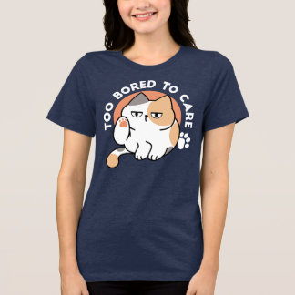 怠惰な猫の態度 - 気にしない面白い引用 トライブレンドＴシャツ