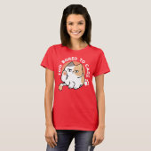 怠惰な猫の態度 - 気にしない面白い引用 Tシャツ (正面フル)