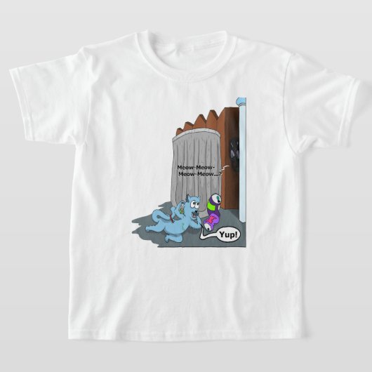 怠惰な猫影 Tシャツ (レイダウン)