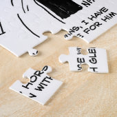 怠惰な男がテレビで競馬見る ジグソーパズル (側面)