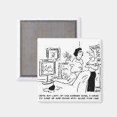 怠惰な男がテレビで競馬見る マグネット (正面/裏面)