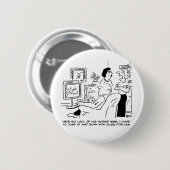 怠惰な男がテレビで競馬見る 缶バッジ (正面&裏面)