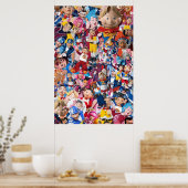 怠惰な町のコラージュ ポスター (キッチン)