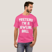 怠惰な簡単フリ私はボーリングボールパーティーアロー Tシャツ (正面フル)