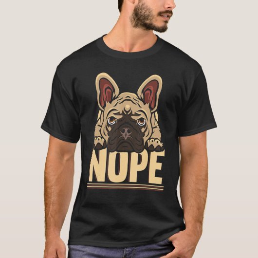 怠惰な英語ブルドッグ Tシャツ (正面)