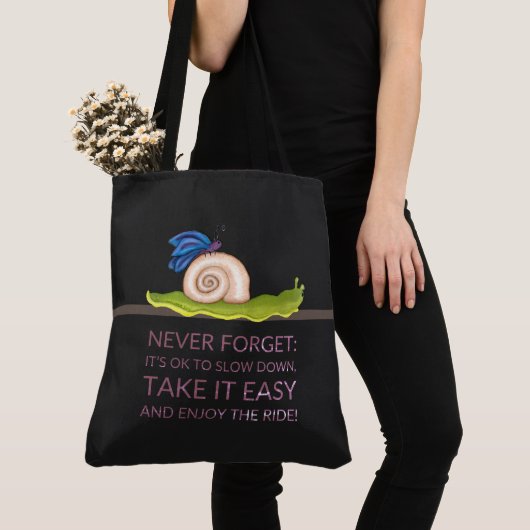 怠惰な蝶 トートバッグ (クローズアップ)