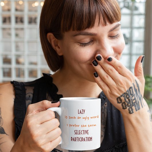 怠惰な醜い言葉ユーモアという言葉を好おもしろいむ マグカップ