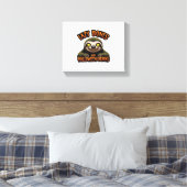 怠惰な骨とハロウィーンの呻き声のコピー – Creepy S キャンバスプリント (インサイチュ (寝室))