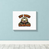 怠惰な骨とハロウィーンの呻き声のコピー – Creepy S キャンバスプリント (インサイチュ (ウッドフロア))