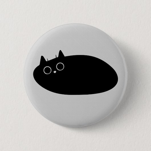 怠惰な黒猫 | 猫好きのボタン!! 缶バッジ (正面)