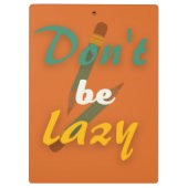 怠惰にしないで、新学期 クリップボード (裏面)