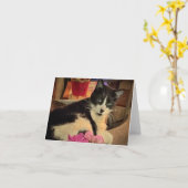 怠惰に見る(ノート空白のカード) カード (黄色い花)