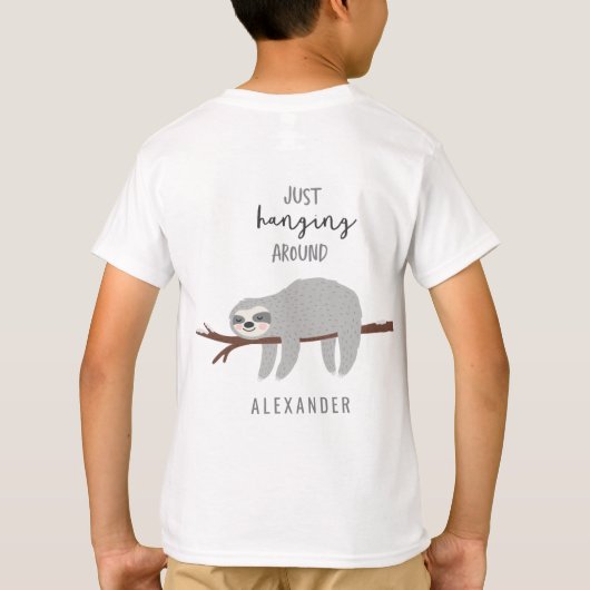 怠惰のまわりでちょうどつるします Tシャツ (裏面)