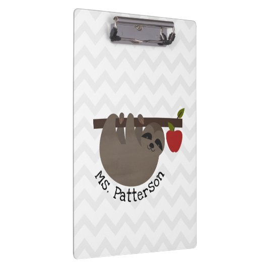 怠惰のりんごの木のシェブロンの先生のクリップボード クリップボード (右)