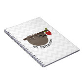 怠惰のりんごの木のシェブロンの先生のノート ノートブック (右側)