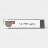 怠惰のりんごの木の先生のネームプレート デスクネームプレート (正面)