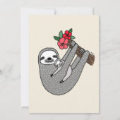 怠惰のベビーシャワーの招待状のかわいい怠惰のお母さんのベビー 招待状 (裏面)