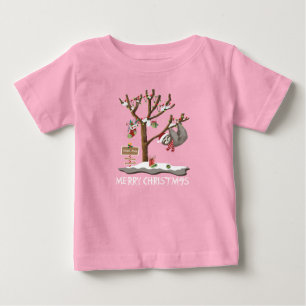怠惰のポーランド人の乳児からのメリークリスマス ベビーTシャツ