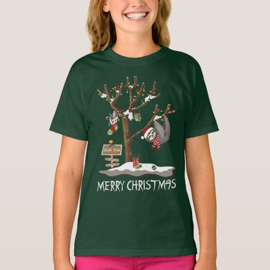 怠惰のポーランド人の女の子の休日からのメリークリスマス Tシャツ (正面)
