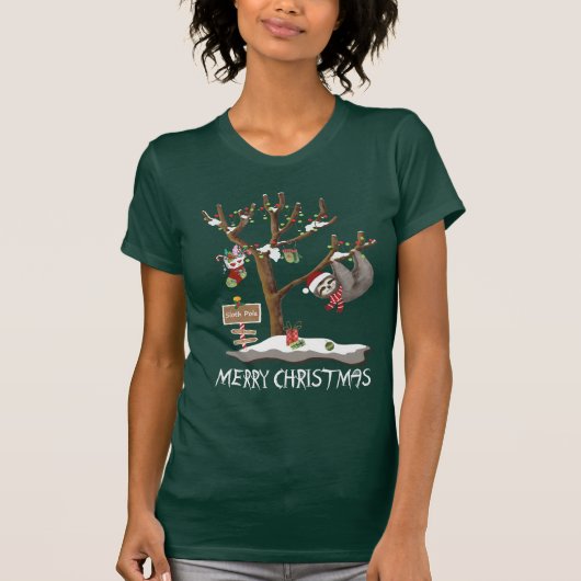 怠惰のポーランド人の女性からのメリークリスマス Tシャツ (正面)