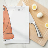 怠惰のヨガのおもしろいな怠惰の恋人 キッチンタオル (四つ折り)