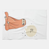 怠惰のヨガのおもしろいな怠惰の恋人 キッチンタオル (横)