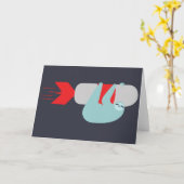 怠惰のロケットの挨拶状 カード (黄色い花)