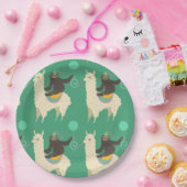 怠惰の乗馬のラマの誕生日 ペーパープレート (パーティー)