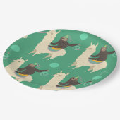 怠惰の乗馬のラマの誕生日 ペーパープレート (アングル)