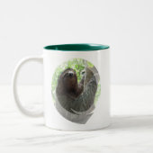 怠惰の写真のデザインの陶磁器のコーヒー・マグ ツートーンマグカップ (左)