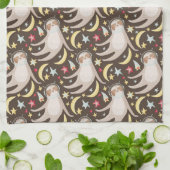 怠惰の宇宙飛行士パターン キッチンタオル (折り畳み)