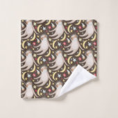 怠惰の宇宙飛行士パターン バスタオルセット (ウォッシュタオル)