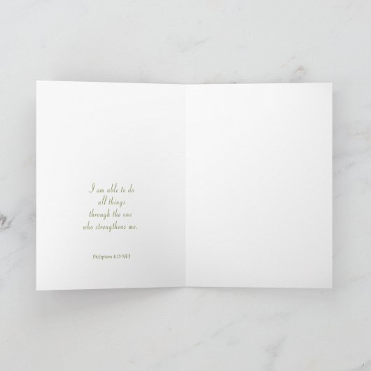 怠惰の挨拶状のPhilippiansの4:13 カード (内部)