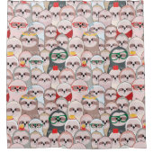 怠惰の漫画パターン シャワーカーテン (正面)