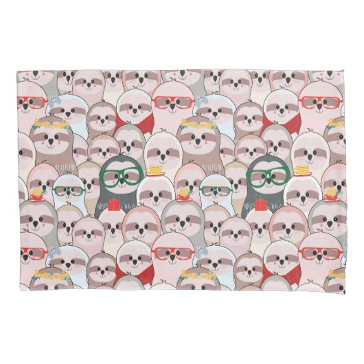 怠惰の漫画パターン 枕カバー (正面左)