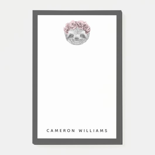 怠惰の花のリースのあなたの一流の|のポートレートを加えて下さい ポストイット (正面)