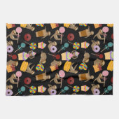 怠惰の菓子はパターンを扱います キッチンタオル (横)